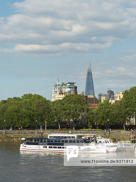 River Thames and The Shard  London  England  UK