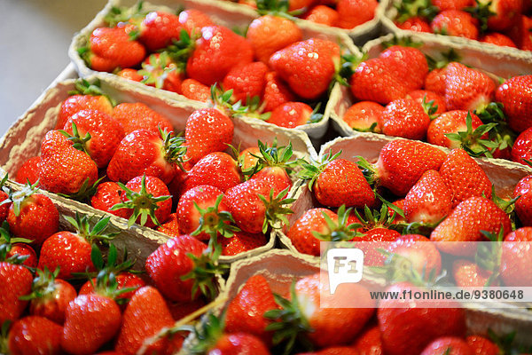 Erdbeeren in einem Hofladen
