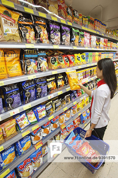 Asia  China  Hong Kong  Hongkong  Woman  Housewife  Chinese  Supermarket  Shop  Shops  Shopping  Junk Food  Snacks  Imported Food  Food  Interior