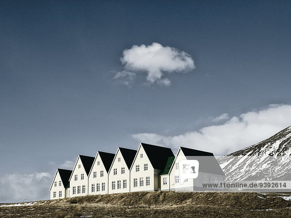 Europa Winter Wohnhaus Gebäude Insel Island Nordeuropa