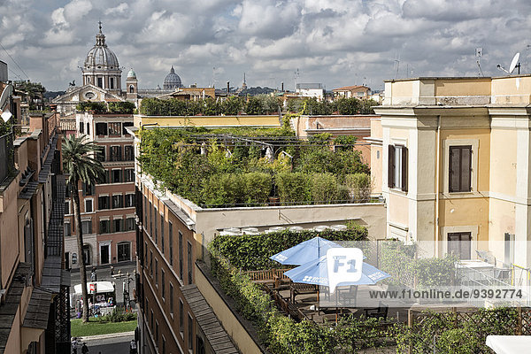 Dach Rom Hauptstadt Frankreich Europa grün Garten Terrasse Hochschule Italien