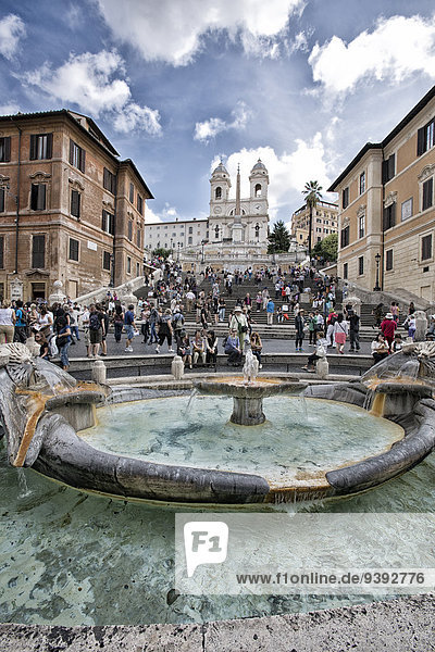 Rom Hauptstadt Europa Tourist Italien Piazza di Spagna Spanischer Platz Spanische Treppe Trinita dei Monti