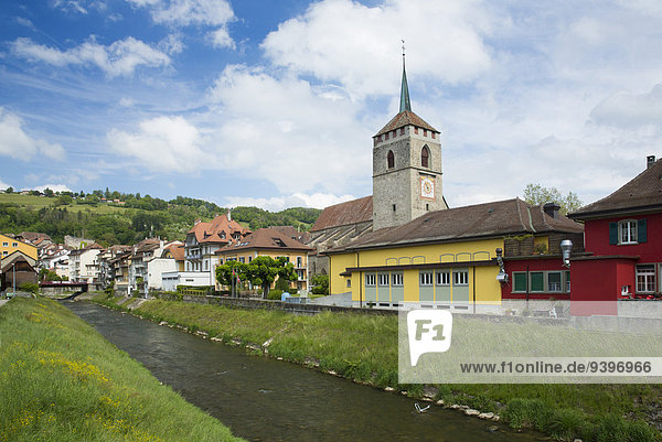 Moudon  canton  VD  Vaud  Western Switerland  Romandie  town  city  Switzerland  Europe
