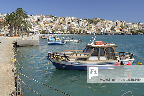 Europa Boot Dorf Insel Griechenland Kreta griechisch