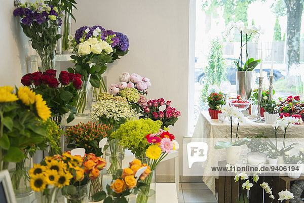 Interior of flower shop