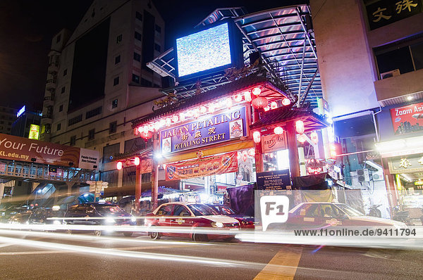 Kuala Lumpur Hauptstadt Nacht Thailand Straßenverkehr