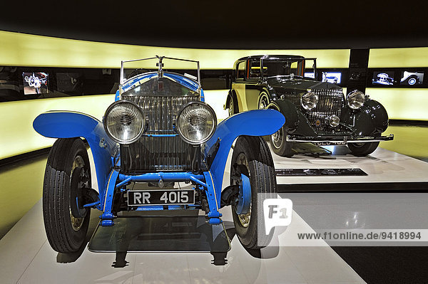 Rolls-Royce Phantom 1 von 1926 und Rolls-Royce 20-25 H.P. von 1935  BMW-Museum  München  Oberbayern  Bayern  Deutschland