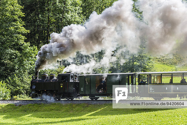Bregenzerwaldbahn mit Dampflokomotive  Bregenzerwald  Vorarlberg  Österreich