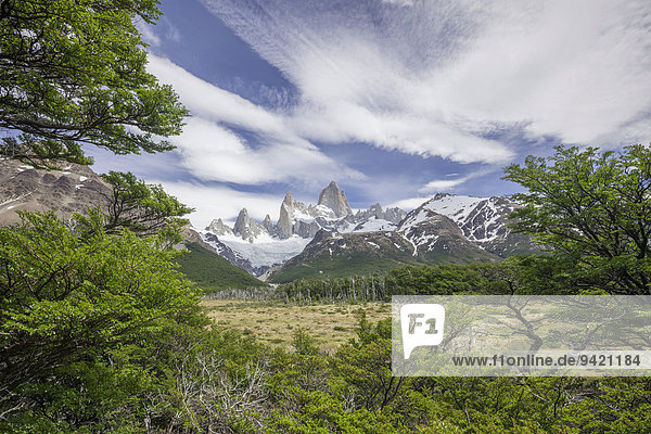 Fitz Roy Massiv  Nationalpark Los Glaciares  UNESCO Weltnaturerbe  Santa Cruz  Argentina