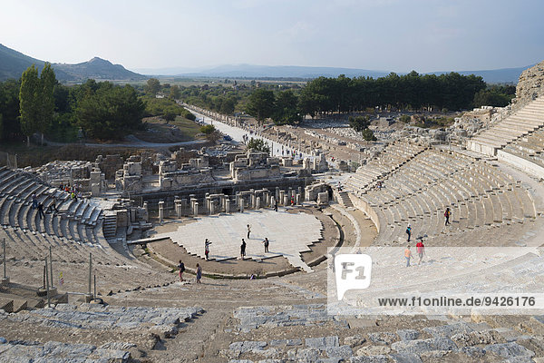 Grosses Theater Antike Stadt Ephesus Unesco Weltkulturerbe Selcuk Provinz Zmir Turkei