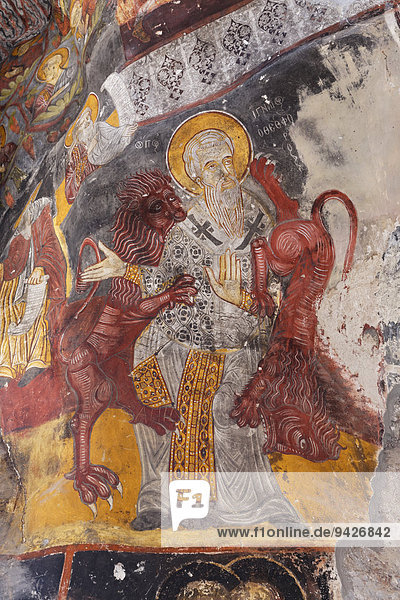 Fresken in Felsenkirche  Sumela-Kloster oder Sümela Manast?r?  Provinz Trabzon  Pontisches Gebirge  Schwarzmeerregion  Türkei