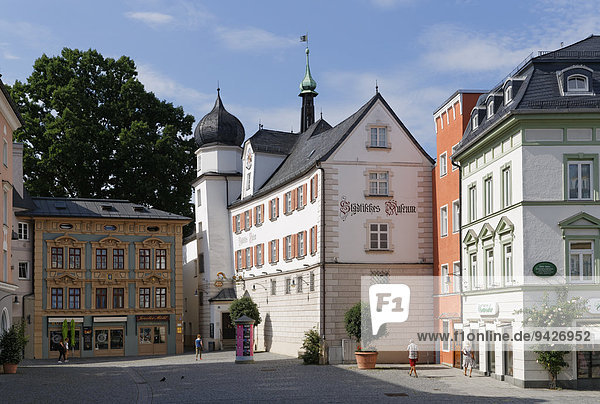 Municipal Museum  Ludwigsplatz square  historic centre  Rosenheim  Upper Bavaria  Bavaria  Germany