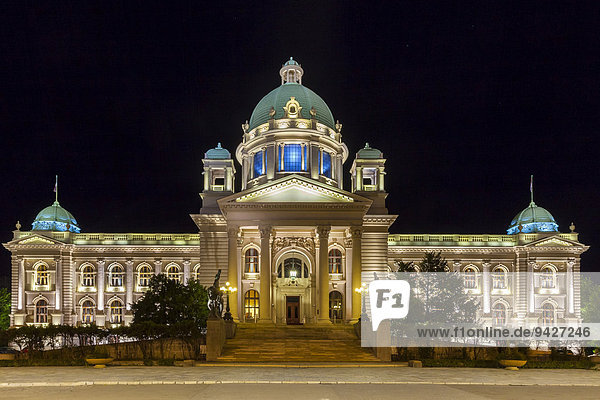 Das Parlamentsgebäude von Serbien  Savski Venac  Novi Beograd  Belgrad  Serbien