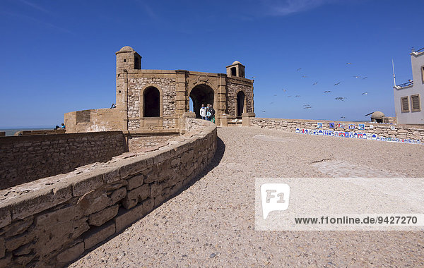 Stadtmauer Bani Antar mit Festungsanlage  Altstadt  Unesco-Weltkulturerbe  Essaouira  Region Marrakesch-Tensift-El Haouz  Marokko