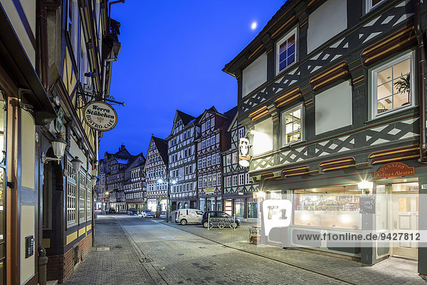 Fachwerkhäuser in der historischen Altstadt  Hannoversch Münden  Niedersachsen  Deutschland