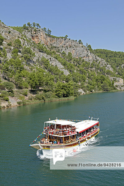 Boat excursion from Skradin to Krka National Park  Dalmatia  Croatia