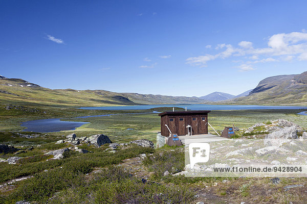 Toilette am Kungsleden oder Königsweg  Provinz Lappland  Schweden  Europa