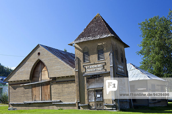 Alte Kirche in Dawson City  Kanada  Nordamerika