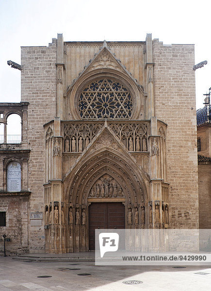 Das Tor der Apostel  Kathedrale von Valencia  Plaza de la Virgen  Valencia  Spanien