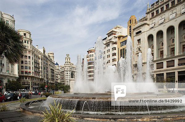 Rathausplatz Plaza del Ayuntamiento  Valencia  Spanien