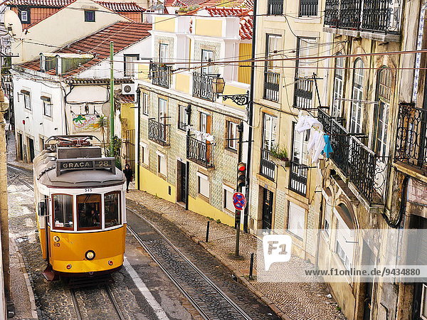 Tram  Lisbon  Portugal  Europe