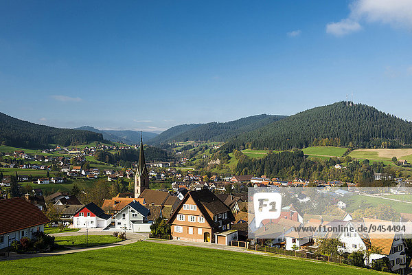 Ortsansicht  Baiersbronn  Schwarzwald  Baden-Württemberg  Deutschland  Europa