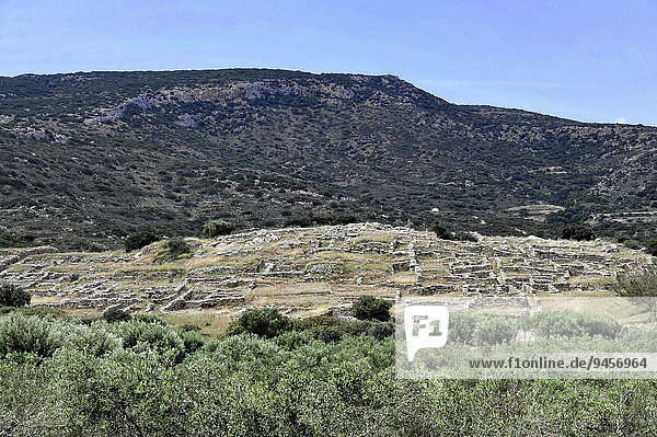 Minoische Siedlung Gourniá  archäologische Ausgrabungen  Gourniá  Kreta  Griechenland  Europa