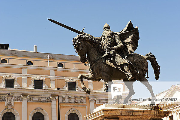 Reiterstandbild von El Cid  spanischer Nationalheld  Burgos  Region Kastilien und León  Spanien  Europa