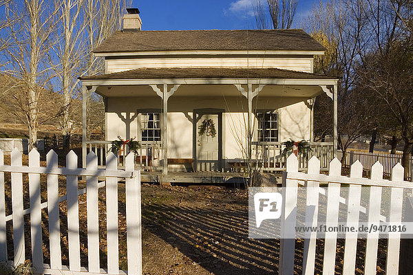 Bauernhaus der Pioniere  Utah State Heritage Park  mit Gebäuden aus der Gründerzeit der Mormonenansiedlung  Old Deseret Village  Salt Lake City  Utah  USA  Nordamerika