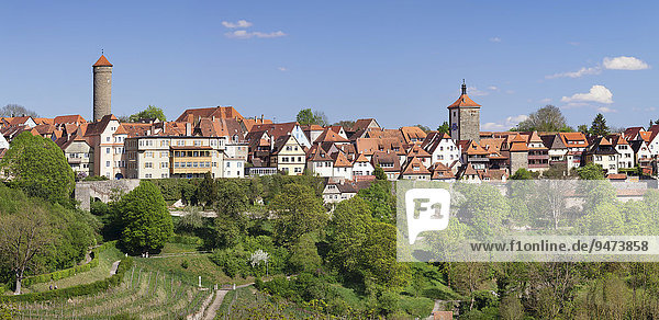Rothenburg ob der Tauber Romantische Strasse Franken Bayern Deutschland Europa