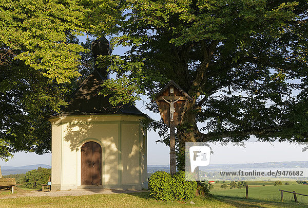 Maria-Dank-Kapelle auf dem Fürst-Tegernberg,  Münsing,  Oberbayern,  Bayern,  Deutschland,  Europa