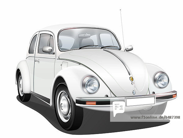 VW Käfer  deutscher Oldtimer  Illustration
