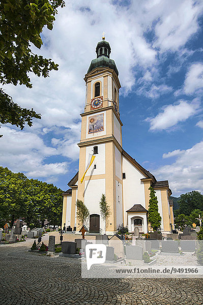 Kirche St. Jakob  Lenggries  Oberbayern  Bayern  Deutschland  Europa