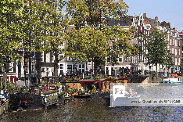 Prinsengracht canal  Amsterdam  province of North Holland  Holland  The Netherlands  Europe
