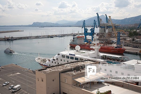 Hafen Küste Linie Palermo Sizilien