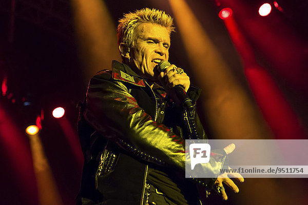 British rock singer Billy Idol  live in Hall 2  Lucerne  Switzerland  Europe