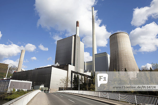 Erdgas- und Steinkohlekraftwerk  Kraftwerk Werdohl-Elverlingsen  Elverlingsen  Sauerland  Nordrhein-Westfalen  Deutschland  Europa