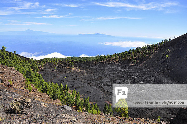 Vulkanlandschaft  Vulkan San Antonio  Monumento Natural de Los Volcanes de Teneguía Park  Fuencaliente  La Palma  Kanarische Inseln  Spanien  Europa