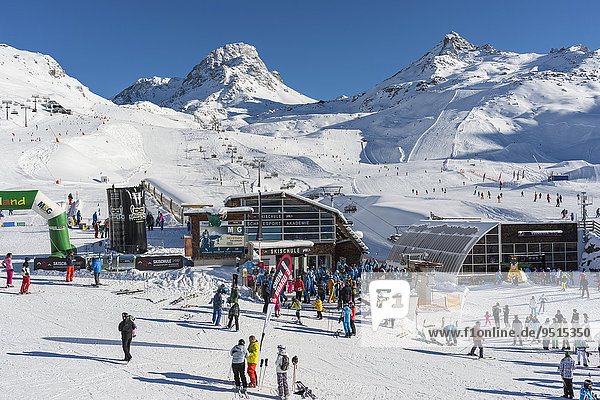 Skigebiet Silvretta Arena  Idalp  Ischgl  Paznauntal  Tirol  Österreich  Europa