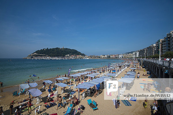 Strand  Donostia-San Sebastián  Baskenland  Provinz Bizkaia  Spanien  Europa
