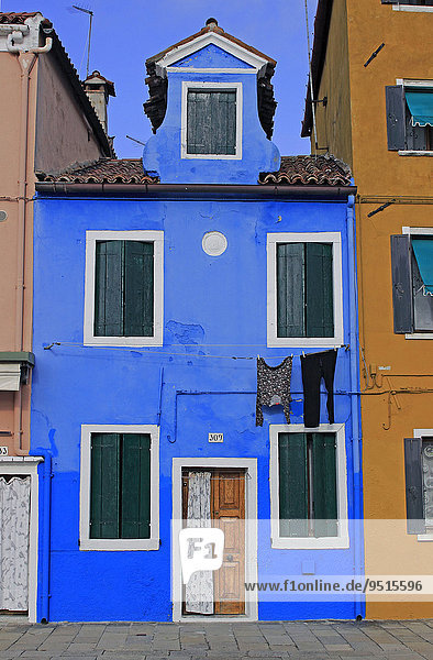 Bunte Häuser  Burano  Venedig  Venetien  Italien  Europa