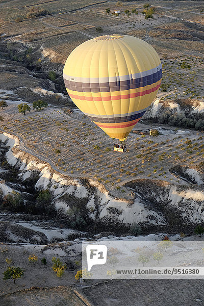 Heißluftballons über Göreme  Kappadokien  Zentralanatolien  Republik Türkei