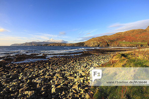 Stone beach coastline  Kilcar  County Donegal  Republic of Ireland
