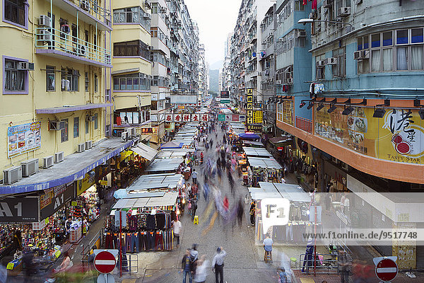 Marktstraße  Mong Kok  Hongkong  China  Asien