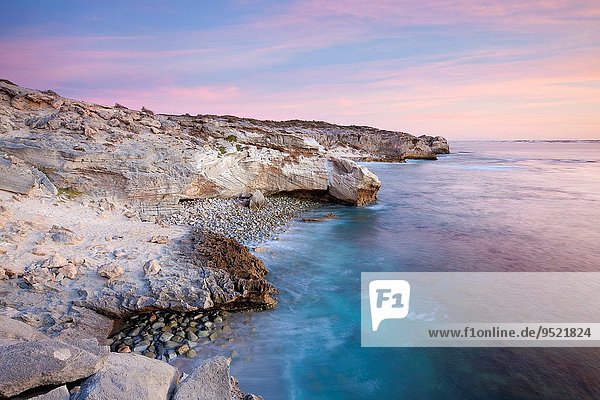 Südliches Afrika Südafrika Fotografie Himmel Landschaft Steilküste Sonnenaufgang unterhalb Meer weiß Western Cape Westkap