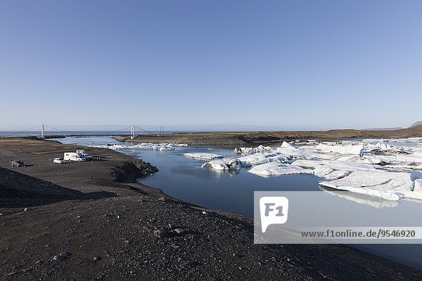 Iceland  Joekulsarlon  glacier lake