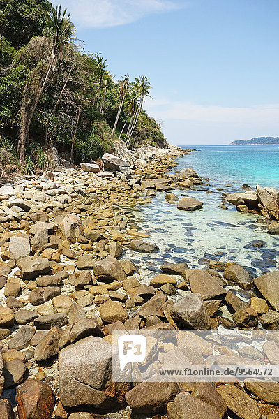 nahe, Wasserrand, Felsen, Strand, lang, langes, langer, lange, Malaysia