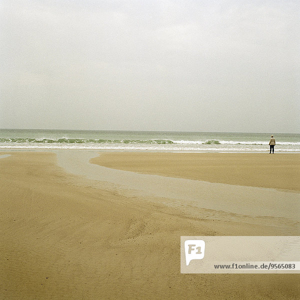 stehend,Strand,Mensch