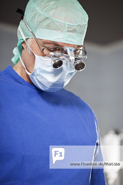 Close-up of a surgeon working