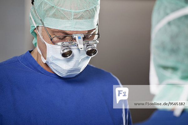 Close-up of a surgeon working